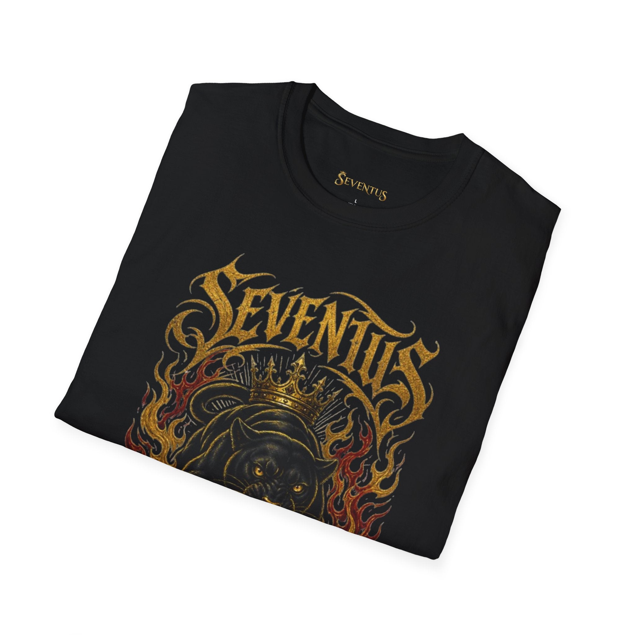Seventus "Born Dominant" Flame Panther Graphic T-Shirt - Multicolor