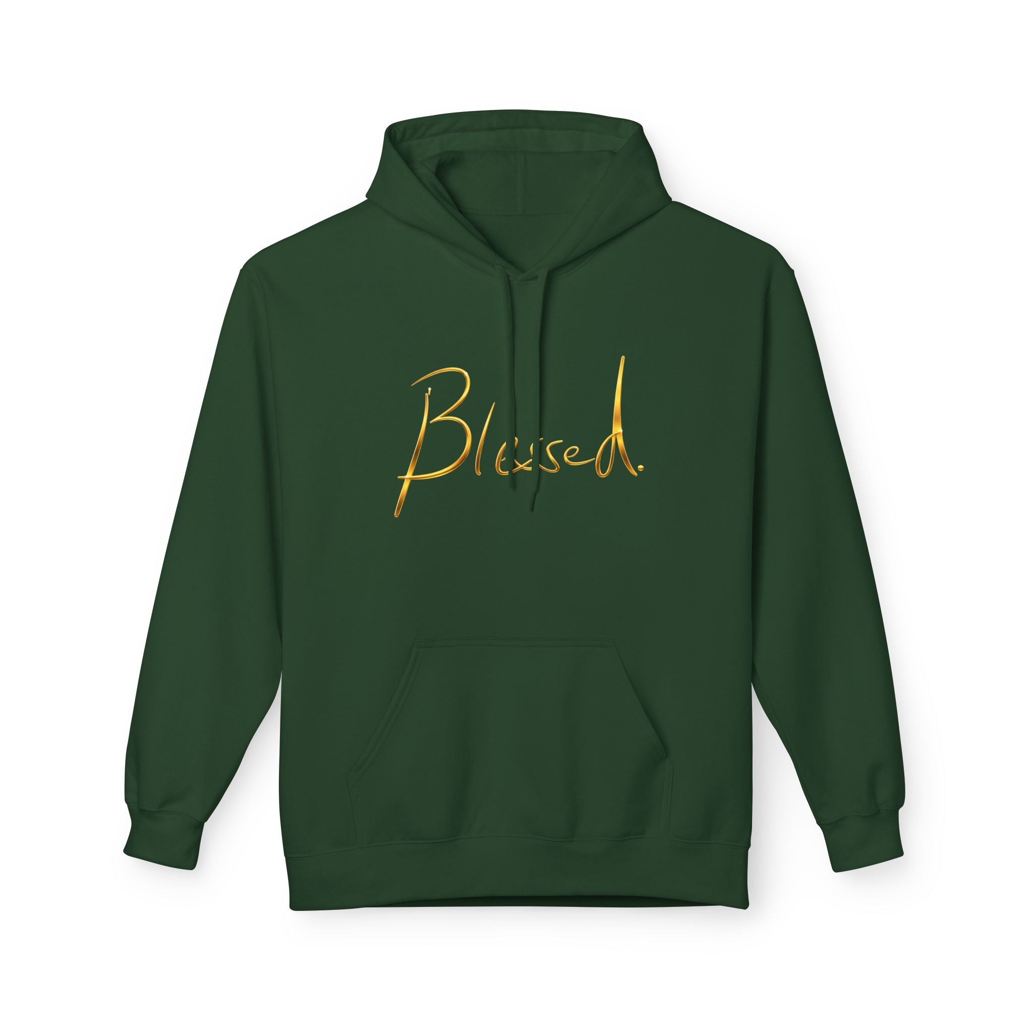 Sudadera Blessed — Suéter con Caligrafía Dorada Minimalista