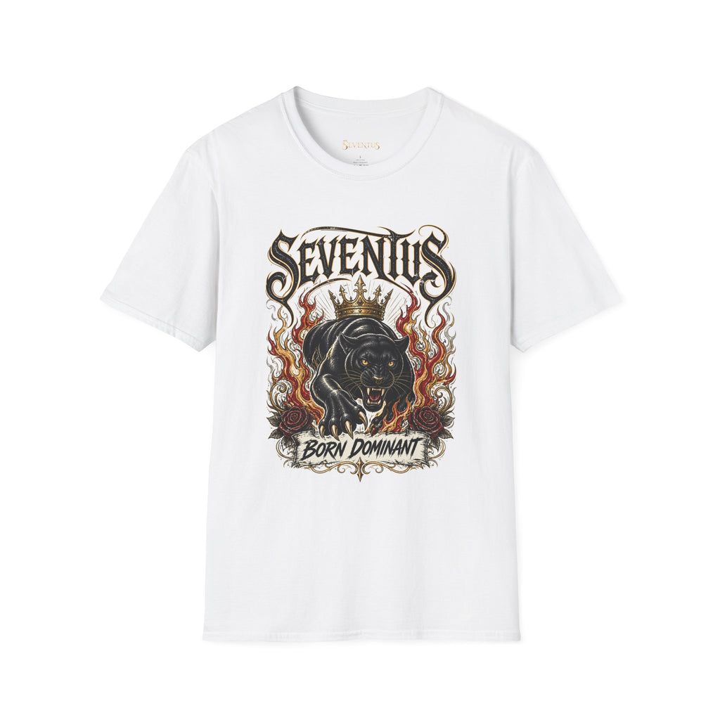 Camiseta "Born Dominant" — Camiseta con estampado de pantera "Seventus"