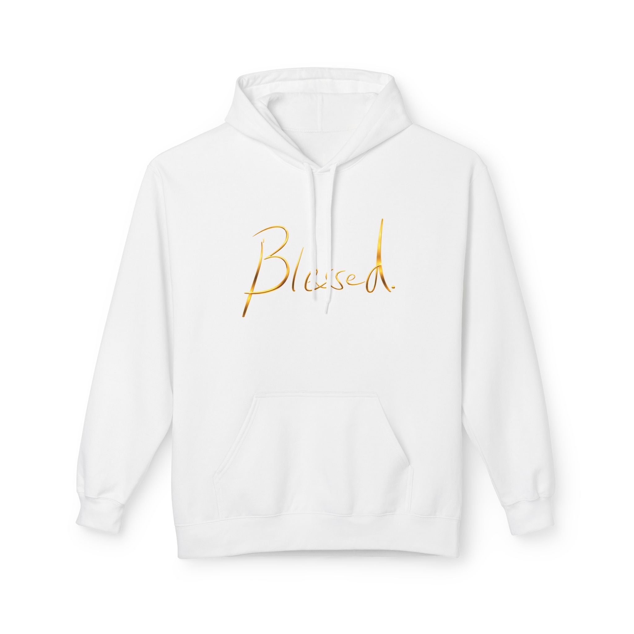 Sudadera Blessed — Suéter con Caligrafía Dorada Minimalista