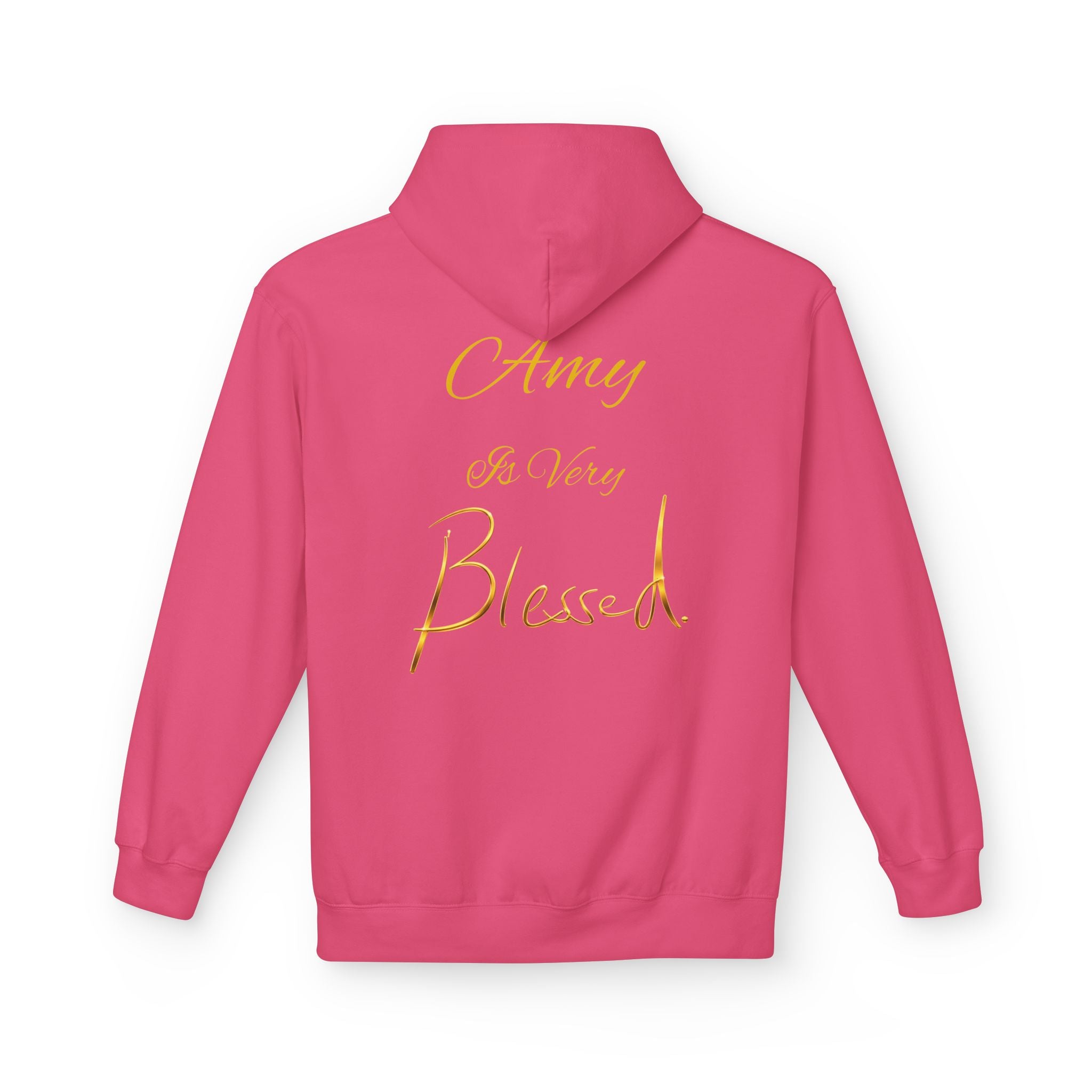 Blessed Hoodie — Minimal Gold Calligraphy Pullover (Personalized Name Option)