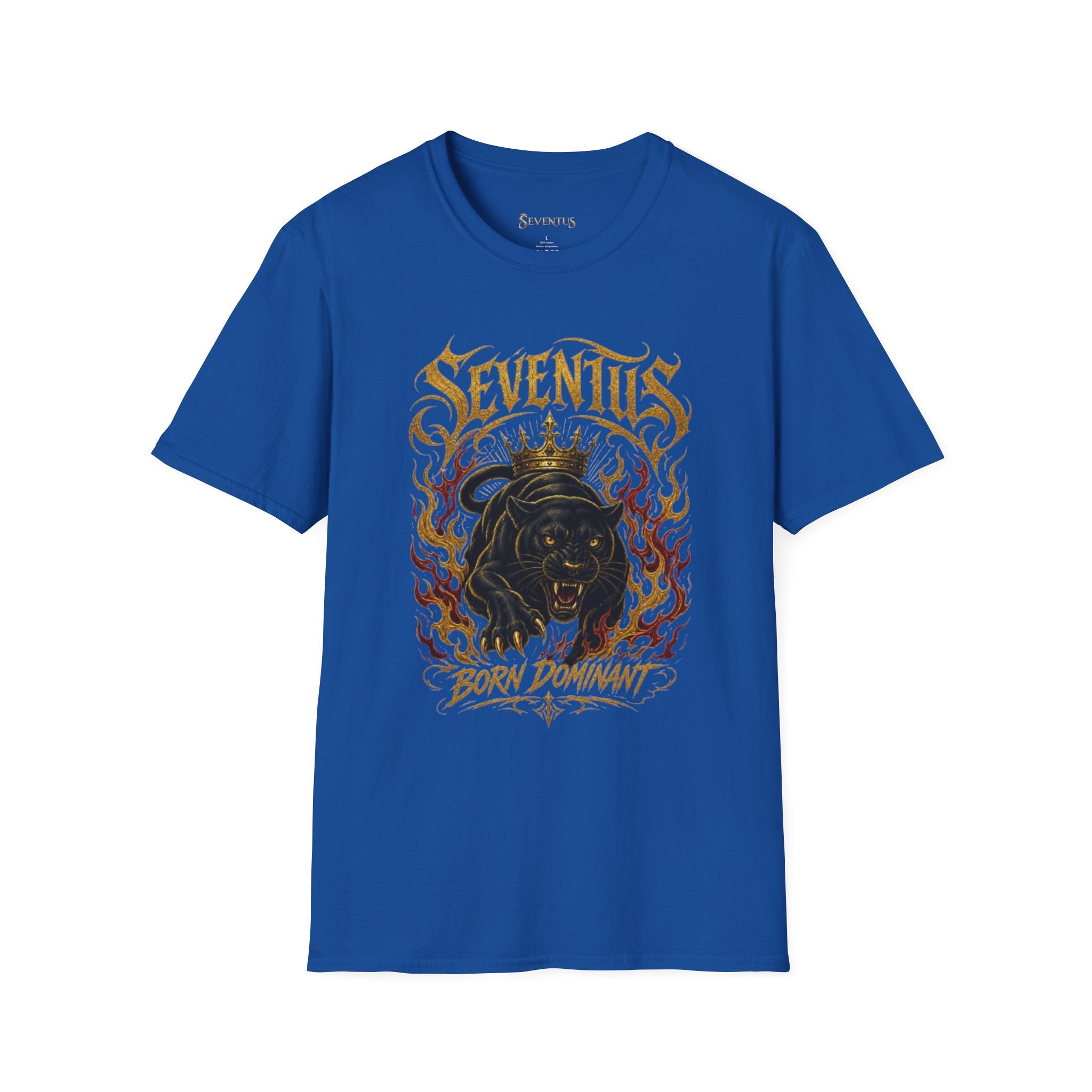 Seventus "Born Dominant" Flame Panther Graphic T-Shirt - Multicolor