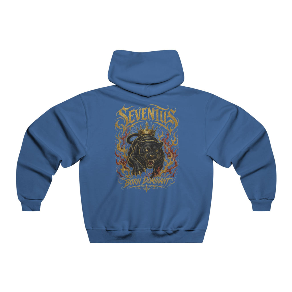 Sudadera con Capucha Gráfica Seventus — Estampado Trasero de Pantera en Llamas