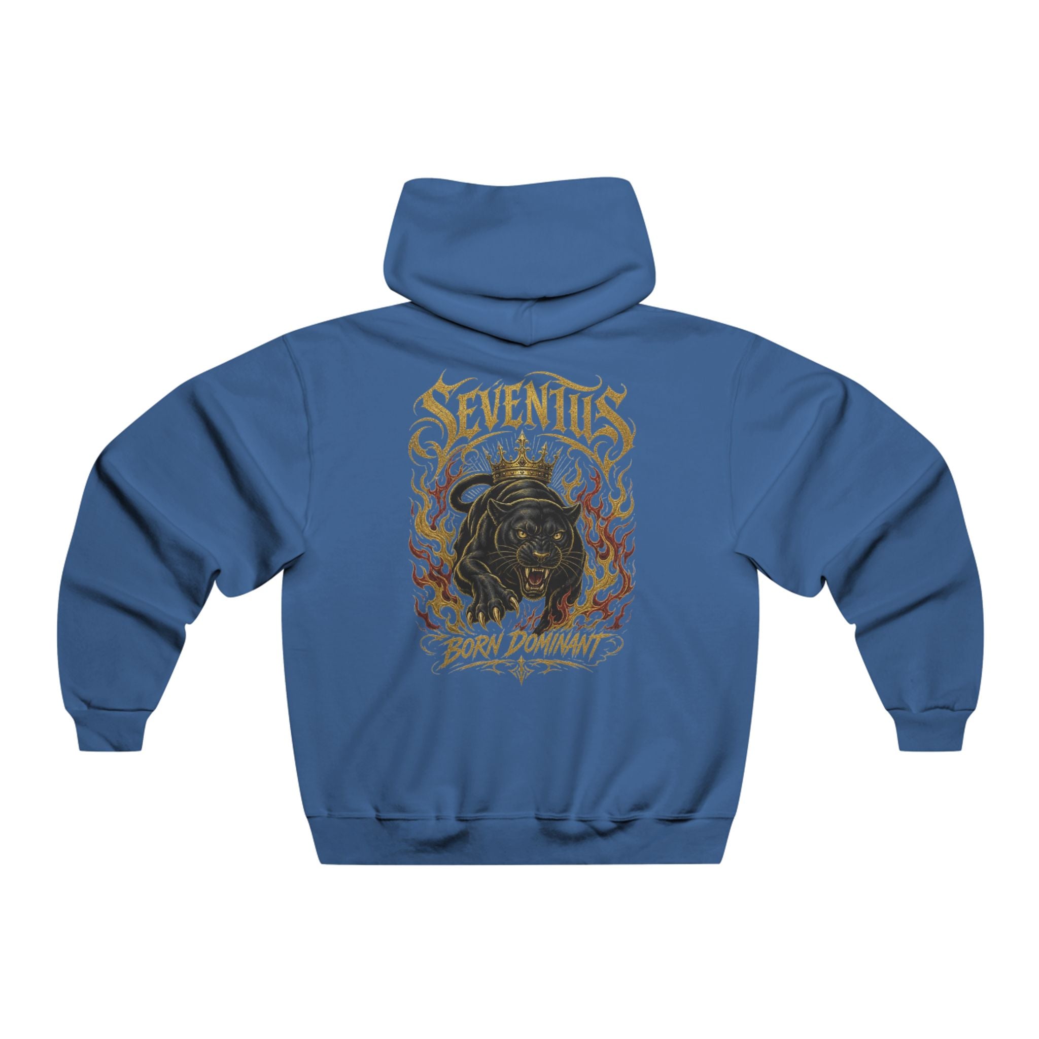 Seventus Graphic Hoodie — Flame Panther Back Print
