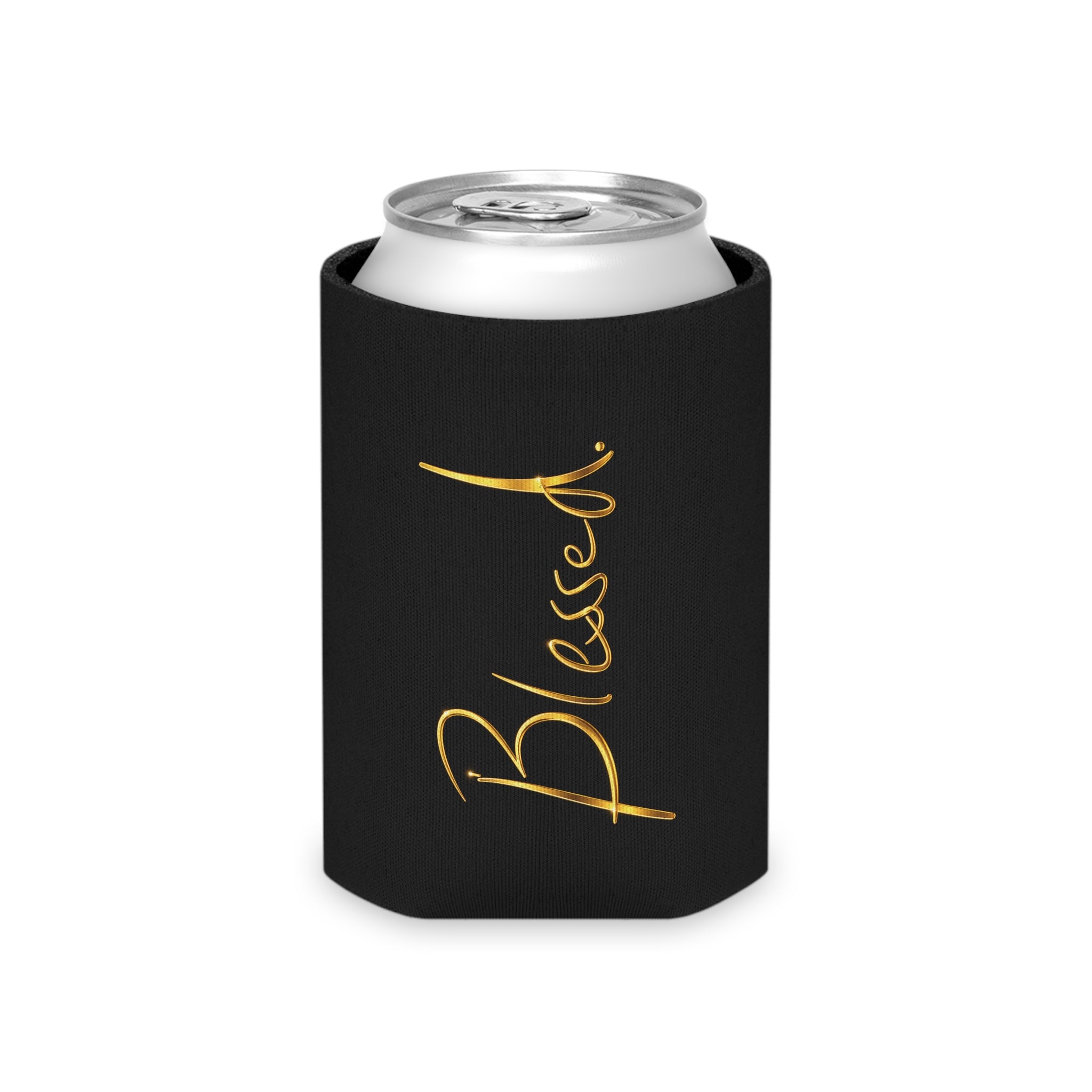 Enfriador de latas Blessed – Aislante térmico dorado para latas de refresco y cerveza