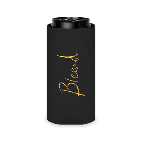 Enfriador de latas Blessed – Aislante térmico dorado para latas de refresco y cerveza
