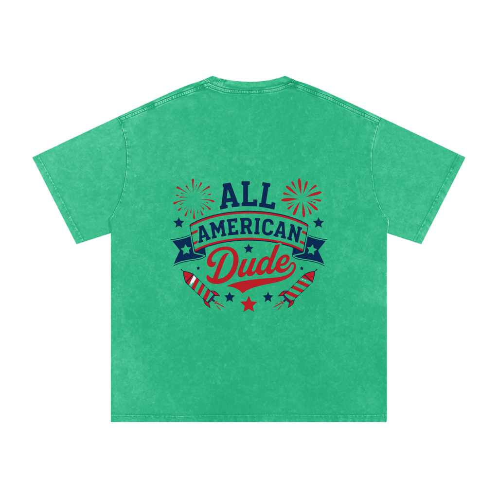 DOMINUS | Camiseta de algodón extragrande Snow Washed All American Dude