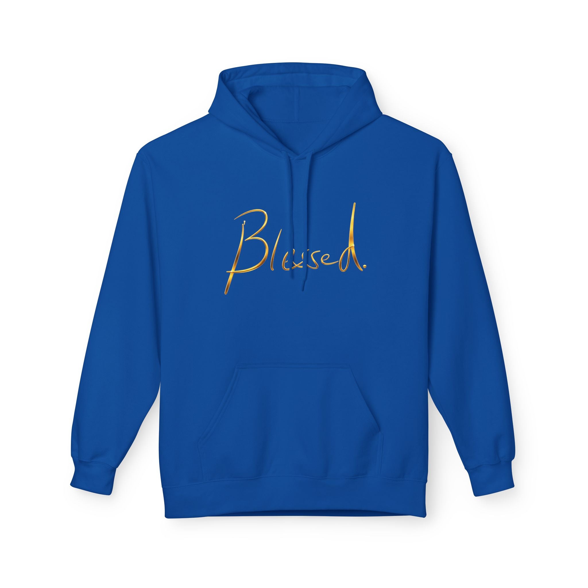 Sudadera Blessed — Suéter con Caligrafía Dorada Minimalista