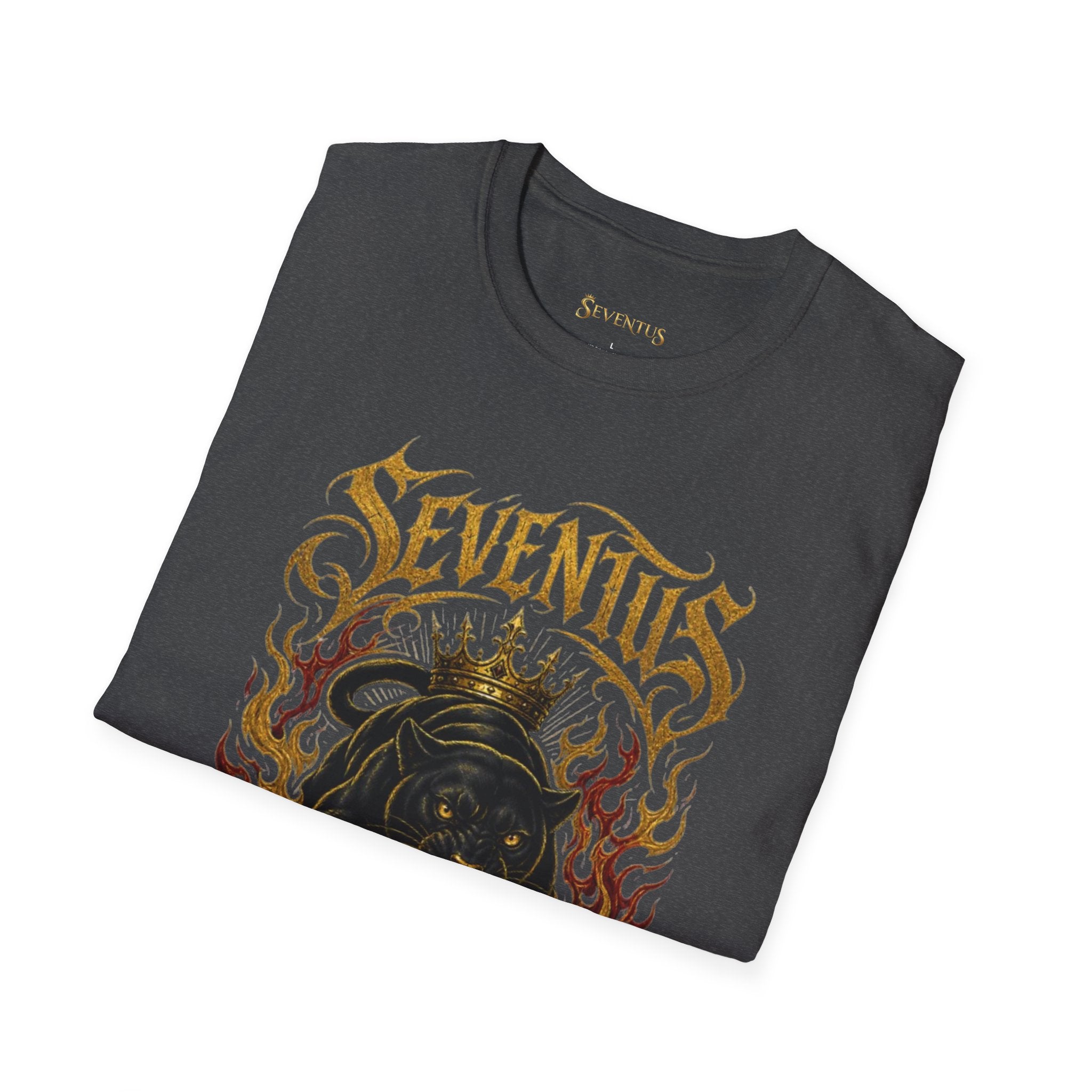 Seventus "Born Dominant" Flame Panther Graphic T-Shirt - Multicolor