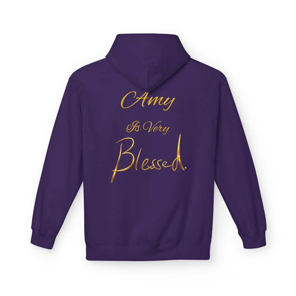 Blessed Hoodie — Minimal Gold Calligraphy Pullover (Personalized Name Option)