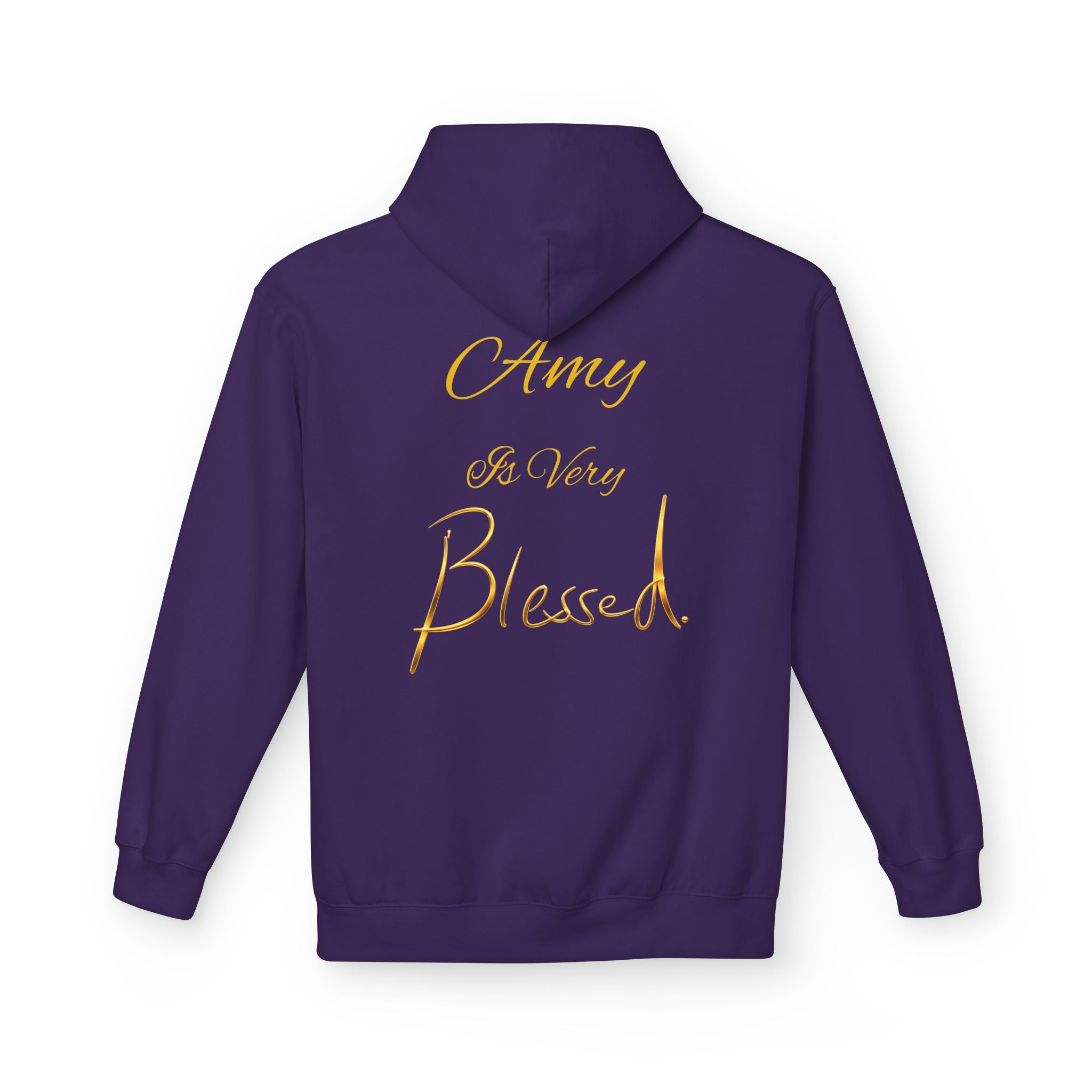 Blessed Hoodie — Minimal Gold Calligraphy Pullover (Personalized Name Option)