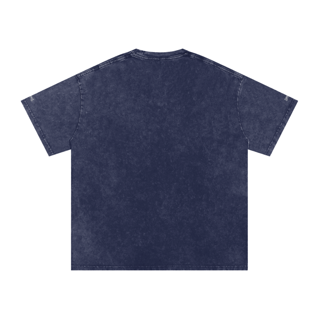 DOMINUS | 4 de julio de 1776, Camiseta Oversize de Algodón con Efecto Nieve