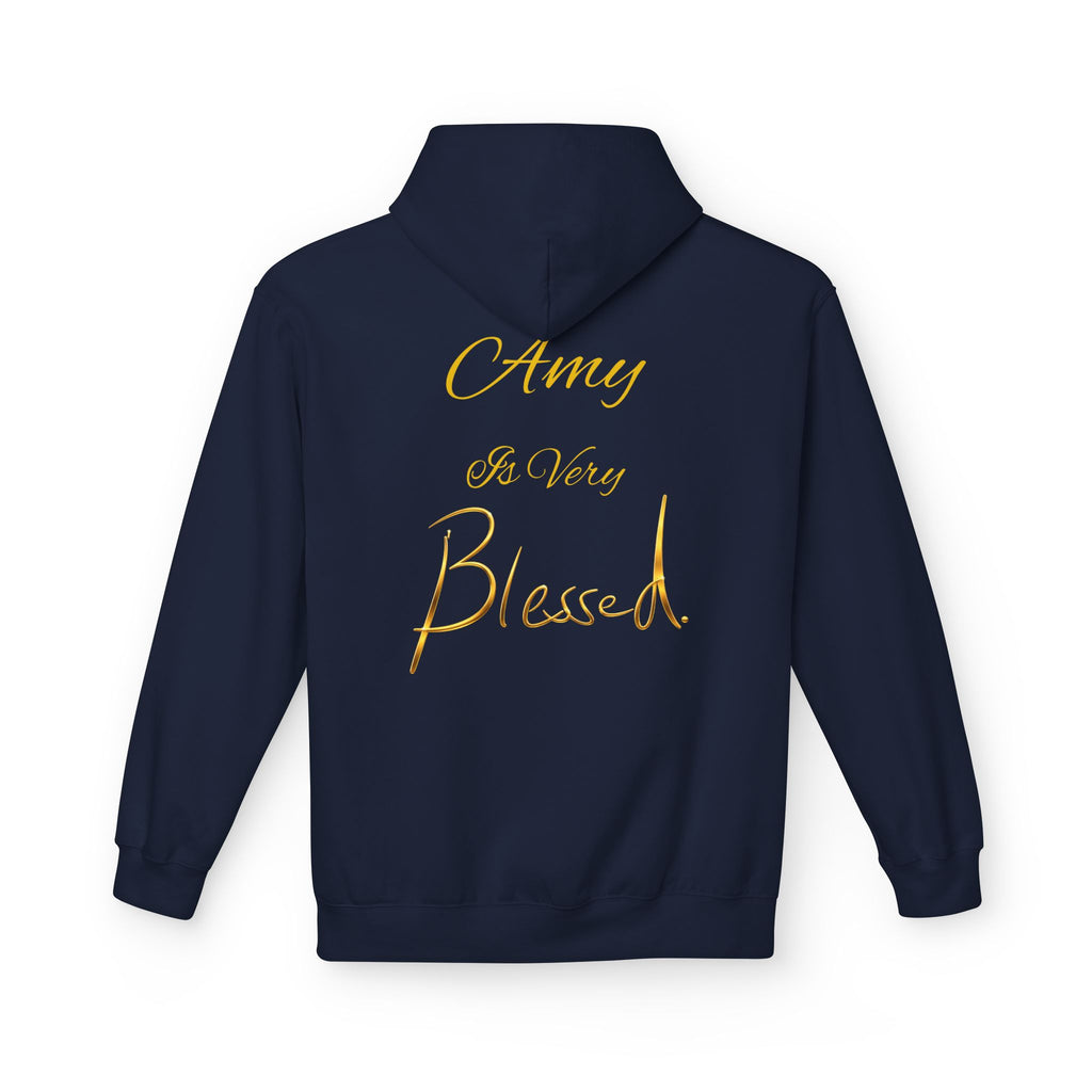 Blessed Hoodie — Minimal Gold Calligraphy Pullover (Personalized Name Option)