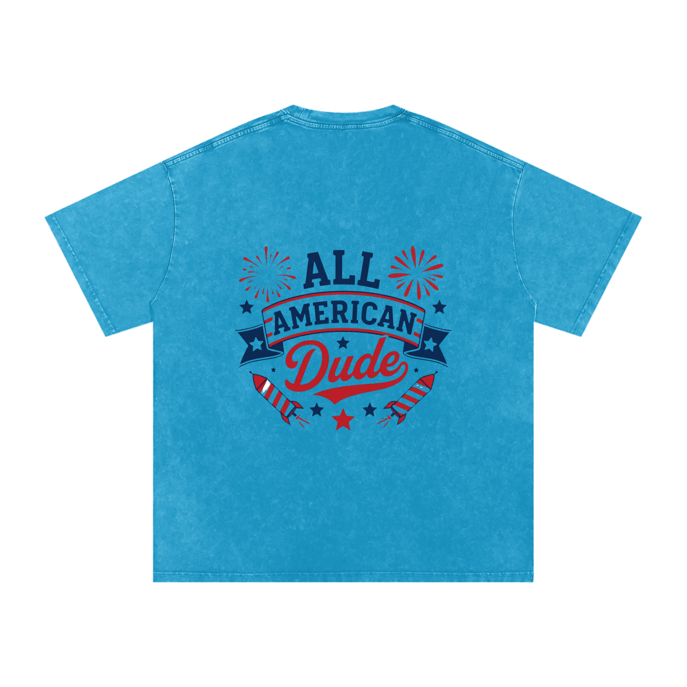 DOMINUS | Camiseta de algodón extragrande Snow Washed All American Dude