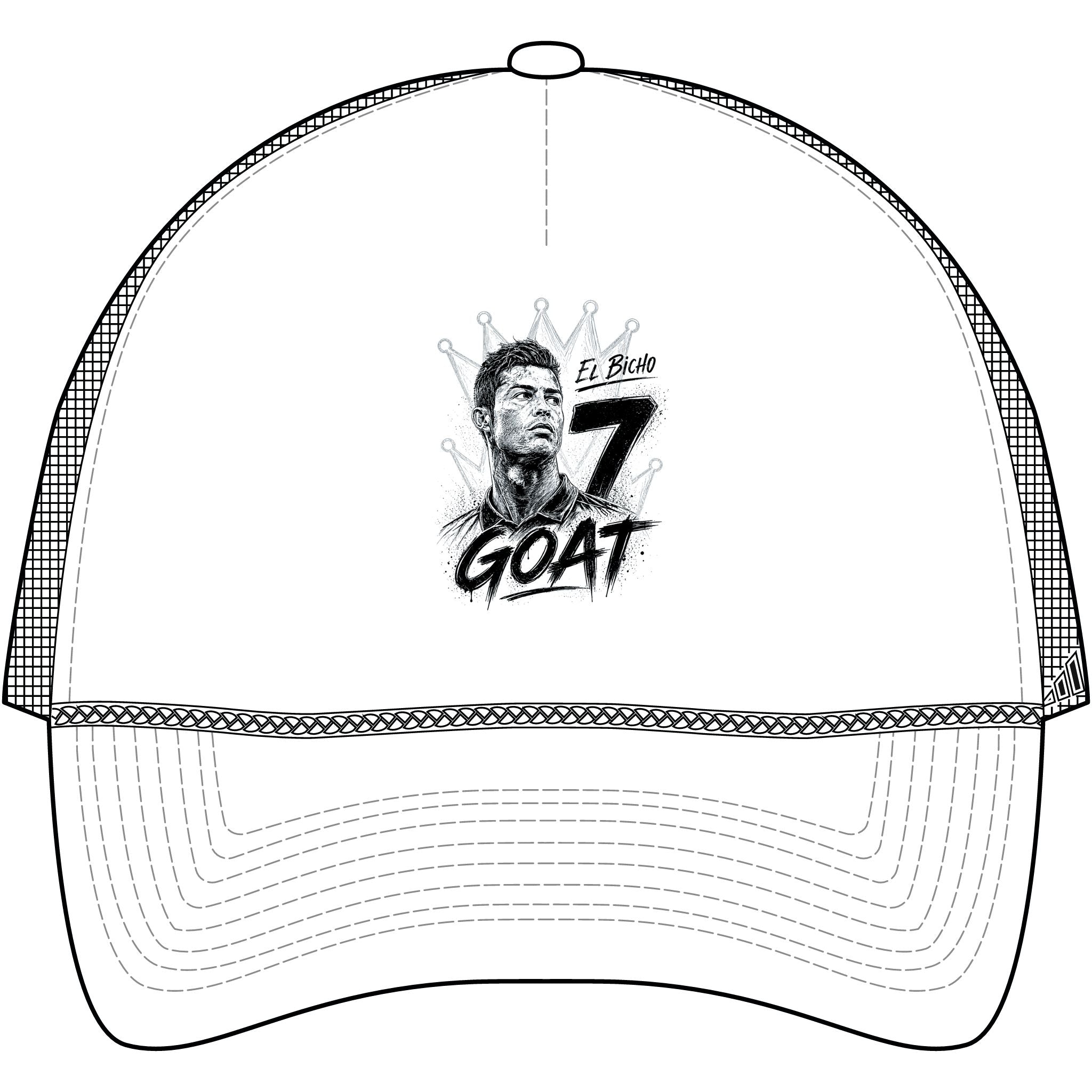Gorra trucker de fútbol adidas GOAT – Diseño de Cristiano Ronaldo 'El Bicho 7'