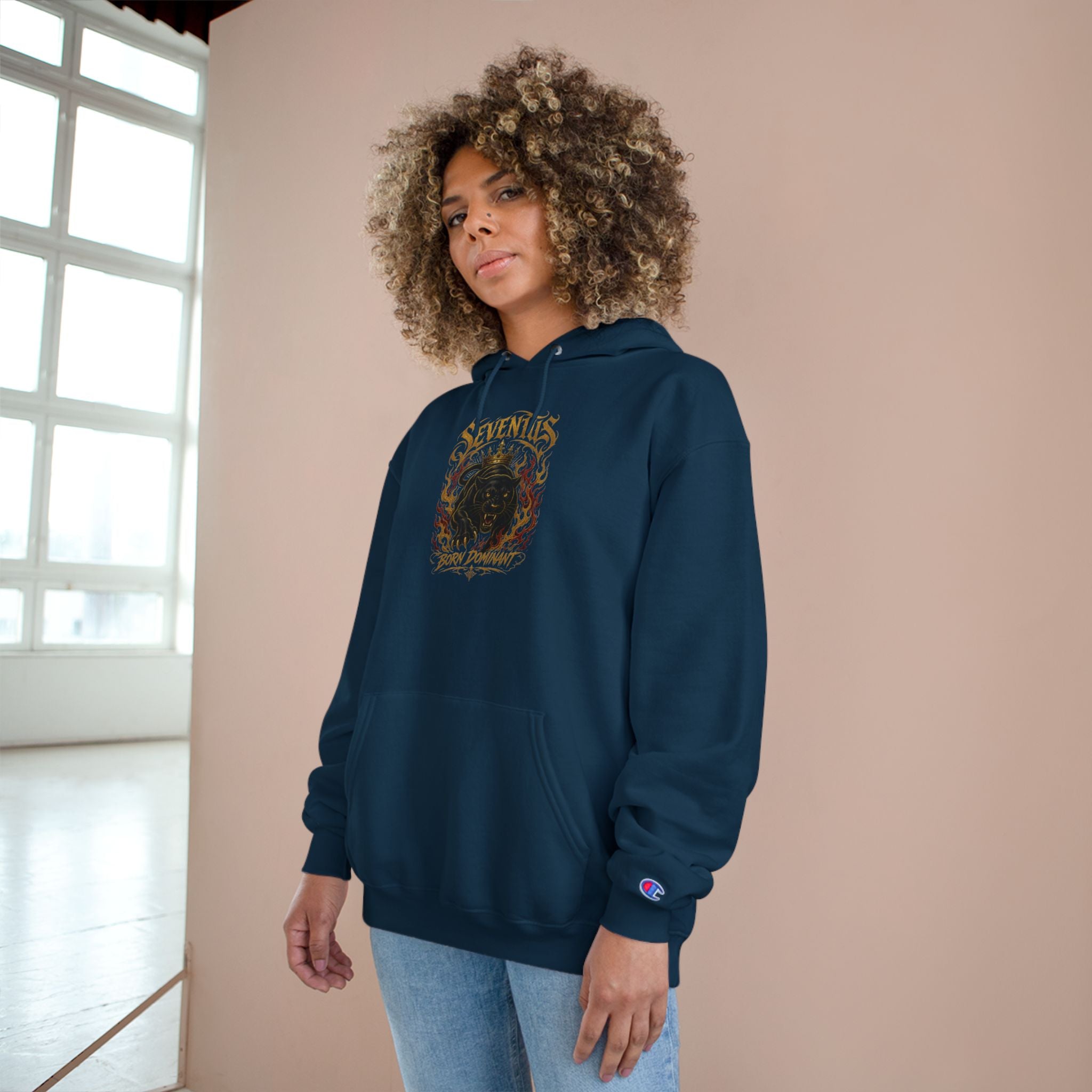 Champion Hoodie — 'Seventus' Vintage Flame Graphic Pullover