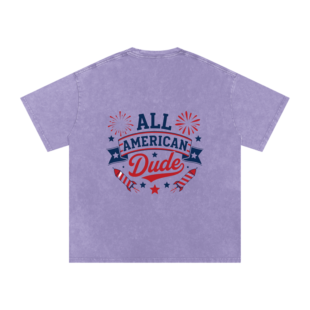 DOMINUS | Camiseta de algodón extragrande Snow Washed All American Dude