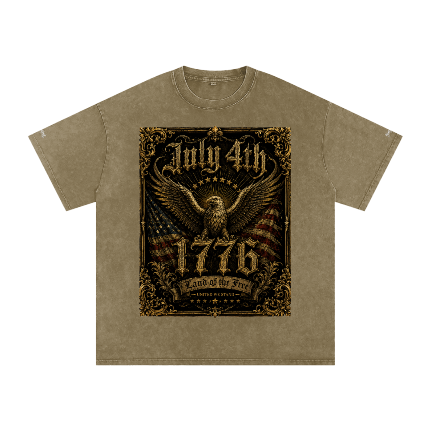 DOMINUS | July 4th 1776 , Snow Washed Oversized Cotton T-Shirt