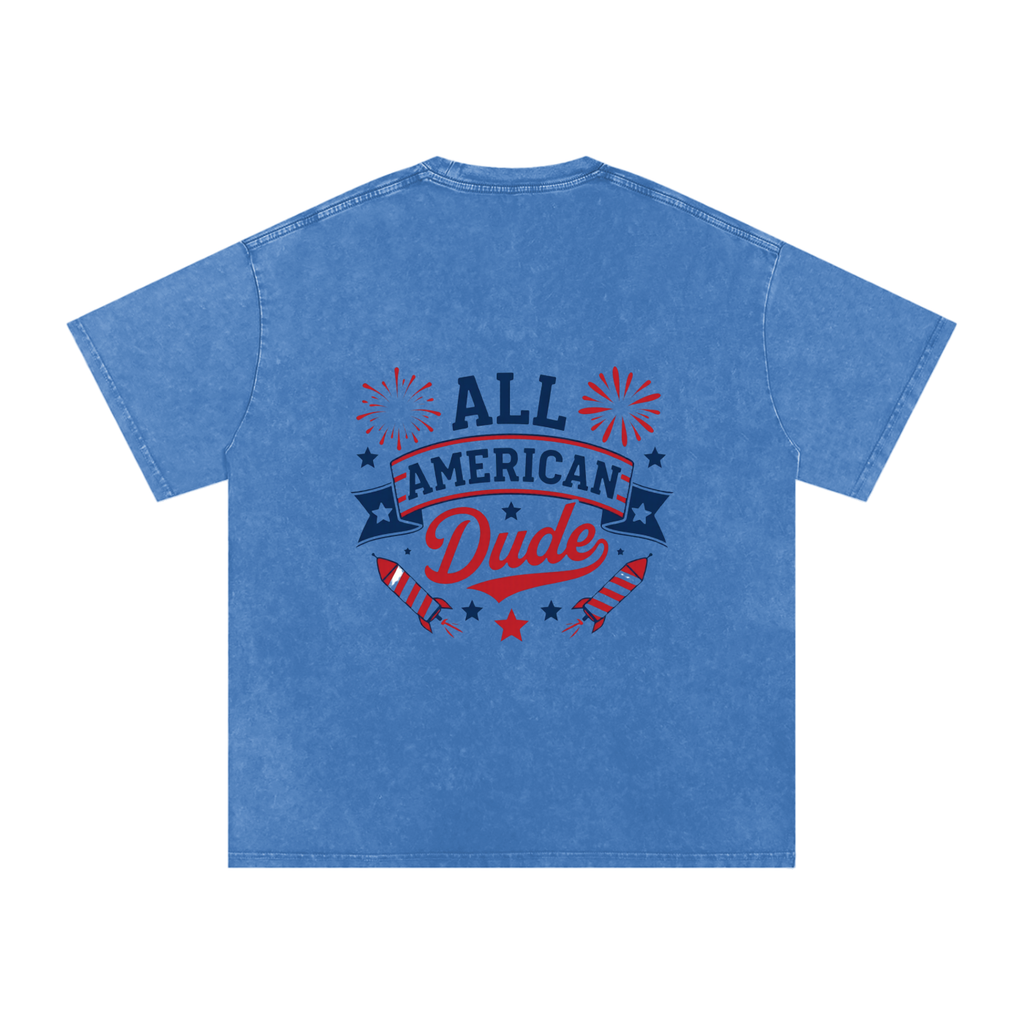 DOMINUS | Camiseta de algodón extragrande Snow Washed All American Dude