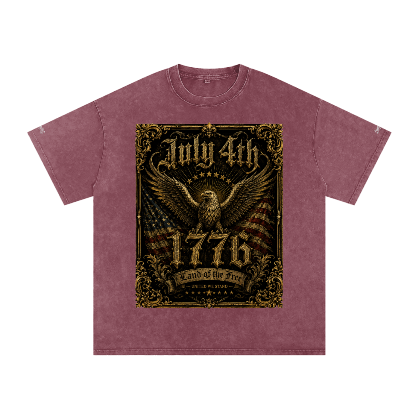 DOMINUS | July 4th 1776 , Snow Washed Oversized Cotton T-Shirt