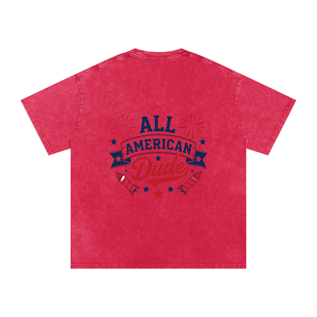 DOMINUS | Camiseta de algodón extragrande Snow Washed All American Dude