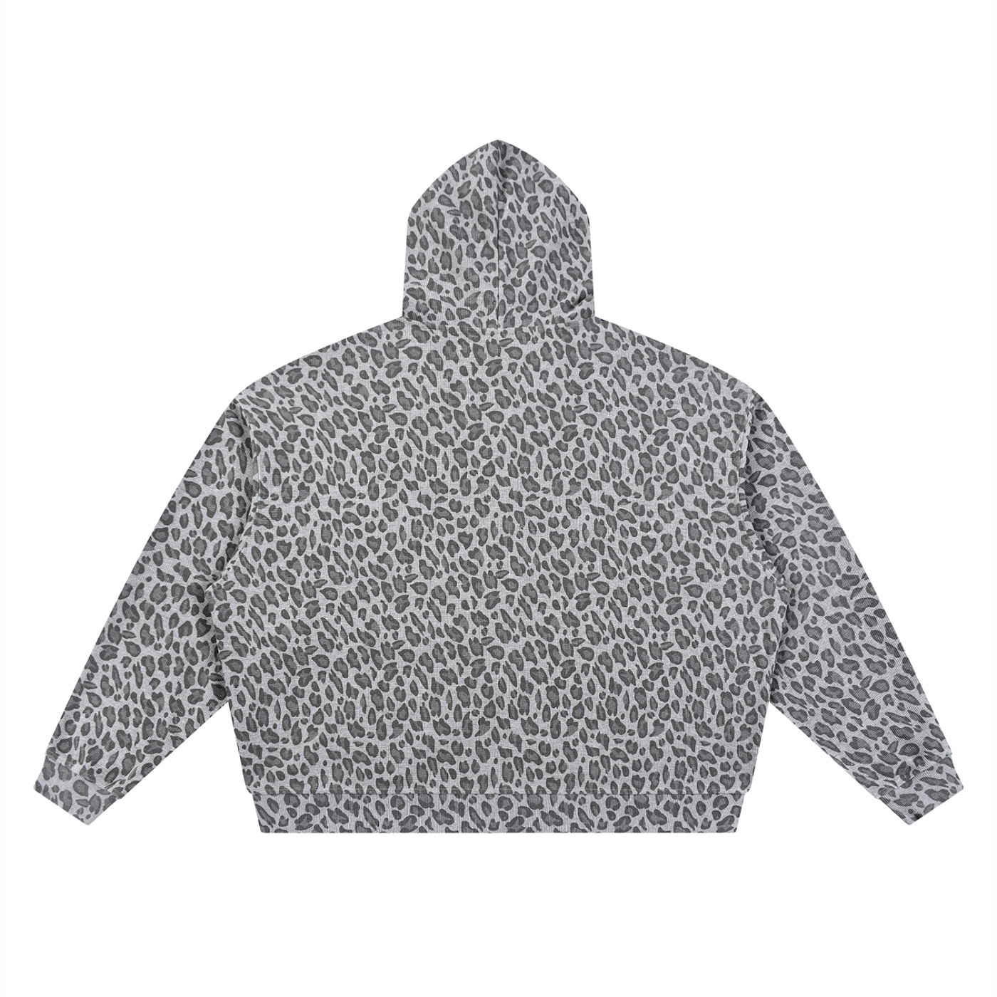 ELITE New | Unisex Leopard Print Waffle Full Zip Hoodie