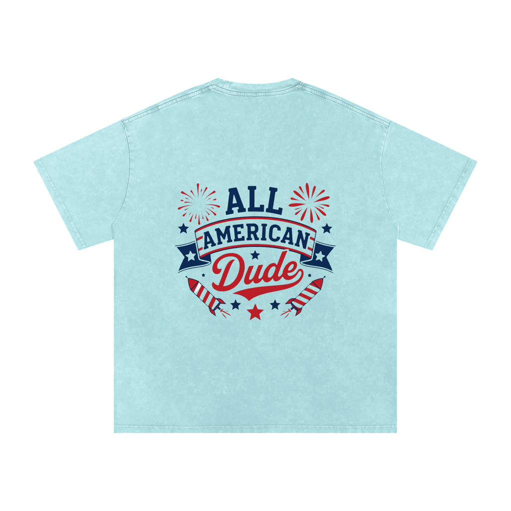 DOMINUS | Camiseta de algodón extragrande Snow Washed All American Dude